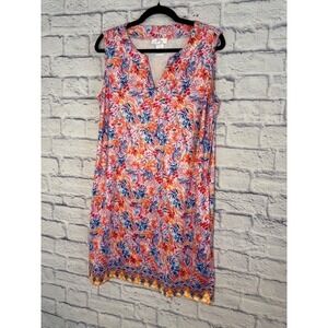 Stella Parker Floral Print Sleeveless Dress‎ Casual Summer Dress Size L 1713